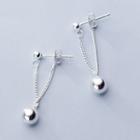 925 Sterling Silver Beaded Drop Earring 1 Pair - Earring - One Size