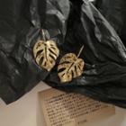 Leaf Alloy Dangle Earring 1 Pair - Gold - One Size