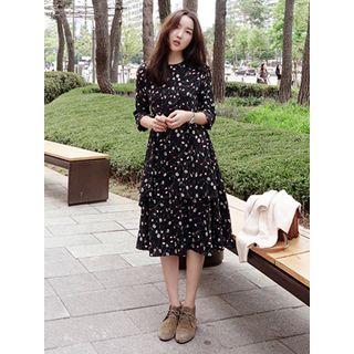 Floral Print Ruffled Dress