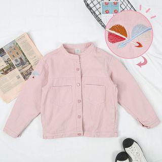 Embroidered Stand Collar Jacket