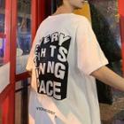 Lettering Oversize Short-sleeve T-shirt