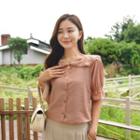 Layered-collar Lace-trim Blouse
