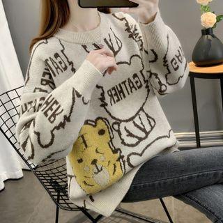 Lettering Cartoon Sweater
