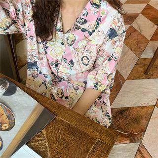 Print Loose-fit Shirt As Figure - One Size