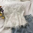 Lace-flower Cropped Camisole Top