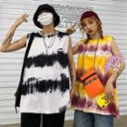 Sleeveless Tie Dye Printed T-shirt