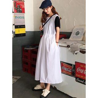 Reversible Drawstring-waist Sleeveless Dress