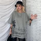 Surfing Print Short Sleeve T-shirt