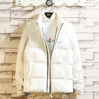 Lettering Padded Zip Vest