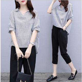 Set: Elbow-sleeve Top + Pants