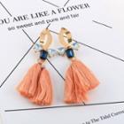 Rhinestone Tassel Dangle Earring 1 Pair - As Shown In Figure - One Size