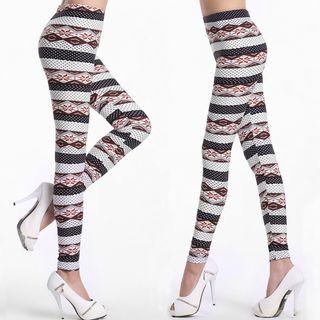 Snake Print Leggings As Shown In Figure - One Size