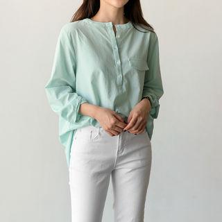Half-placket Slit-back Top