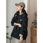 Tall Size Logo Embroidered Loose-fit Sweatshirt
