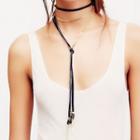 Two-tone Knot Long Necklace