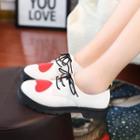 Heart Accent Lace-up Shoes