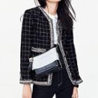 Checker Tweed Buttoned Jacket