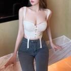 Sleeveless Hook And Eye Top