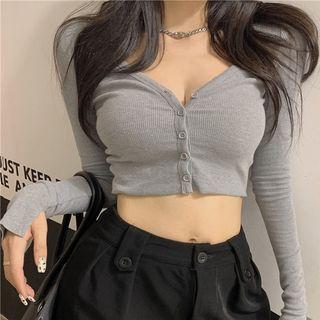 Long-sleeve Ribbed Corp T-shirt