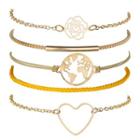 Set Of 5: Bracelet (various Designs) As Shown In Figure - One Size
