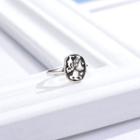 Face Disc Ring Silver - One Size
