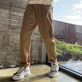 Seam-trim Baggy-fit Pants
