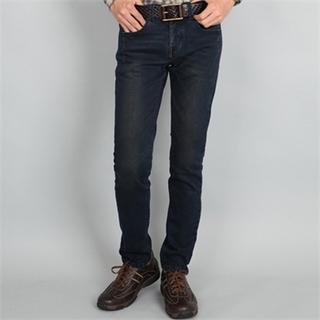 Fleece-lined Straight-cut Jeans