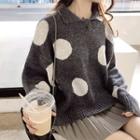 Dotted Collar Sweater