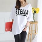 Stella Printed V-neck Boxy-fit T-shirt