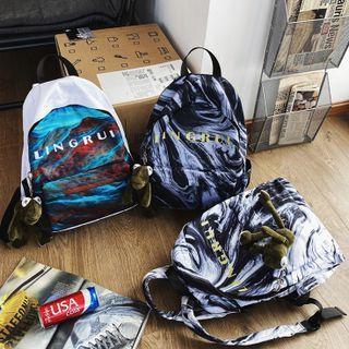 Tie-dyed Lettering Backpack