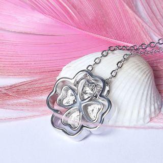 925 Sterling Silver Clover Pendant Necklace 925 Silver - Clover - One Size