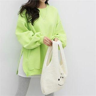 Brushed-fleece Lined Pocket-side Sweatshirt