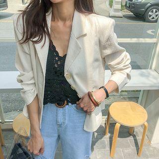 5-button Short Cotton Blazer