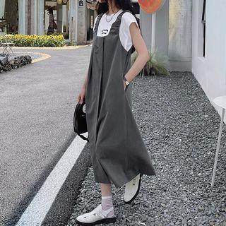 Overall Midi Dress / Short-sleeve T-shirt / Set