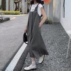 Overall Midi Dress / Short-sleeve T-shirt / Set