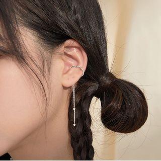 Fringed Sterling Silver Cuff Earring