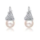 Alloy Faux Pearl Earring Platinum - One Size