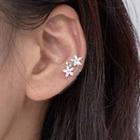 Alloy Flower Earring 1 Piece - Clip On Earrings - Silver - One Size