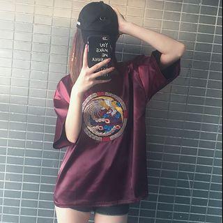 Phoenix Embroidered Short-sleeve T-shirt
