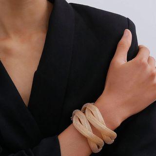 Alloy Layered Open Bangle 0526 - Gold - One Size