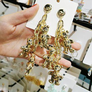 Bear Drop Earring 1 Pair - As Shown In Figure - One Size