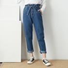 Cropped Band-waist Straight-fit Jeans