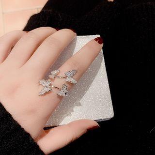 Butterfly Ring Silver - One Size