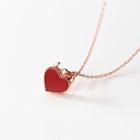 Devil Heart Pendant Sterling Silver Necklace