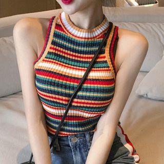 Striped Halter Top Multicolor - One Size