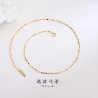 Plain Bracelet Ns499 - 925 Silver - Gold - One Size