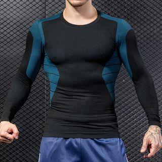 Color Block Long-sleeve Sports Top