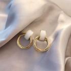 Alloy Hoop Dangle Earring 1 Pair - White - One Size