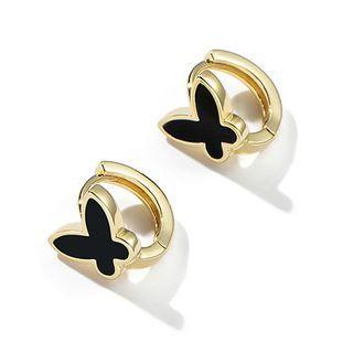 Alloy Butterfly Earring Gold - One Size