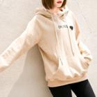 Lettering Heart Embroidered Hoodie
